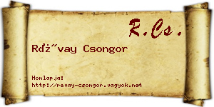 Révay Csongor névjegykártya