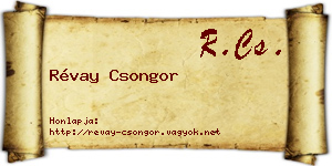 Révay Csongor névjegykártya